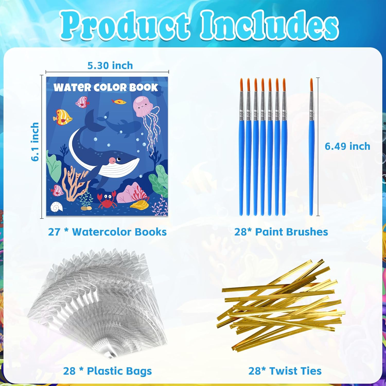 Rotu Party Favors for Kids 4-8 27 Packs Goodie Bags Stuffers for Kids Paint with Water Coloring Books for Toddlers Birthday Party Favors Return Gifts for Boys Girls Classroom Prizes, 83Pcs