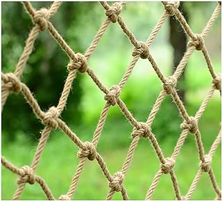 Hemp Rope Net Protection Net Balcony Stairs Railing Safety Net 1*3M Jute Rope For Floristry Gifts DIY Arts&Crafts Decoration Bundling Garden And Recycling (Brown) Stairway Safety(Size:1*6m （3*20ft）)