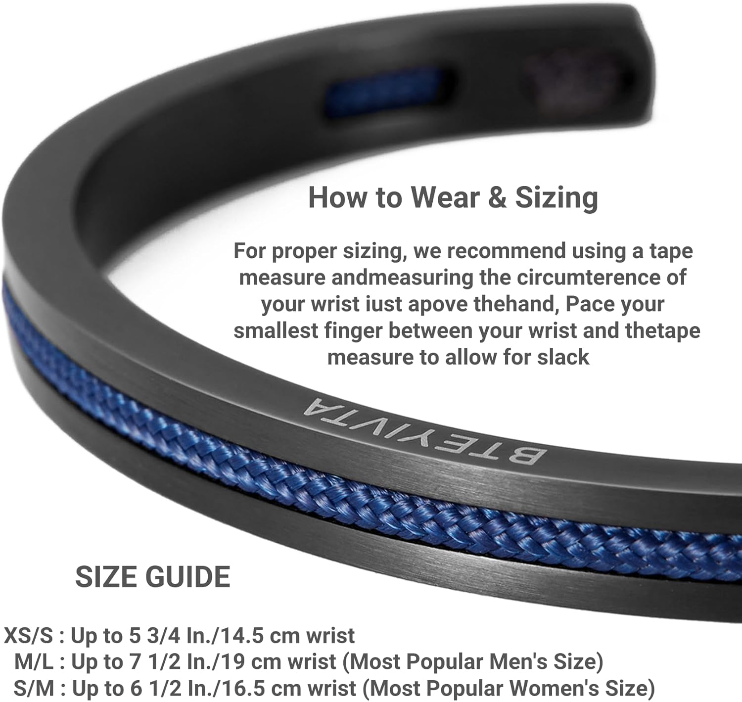 Handmade Minimalist Cuff Bracelet with Lucky Nautical Rope Inlaid Stainless Steel Cuff Unique and Stylish Bangle For Men And Women - Image 2