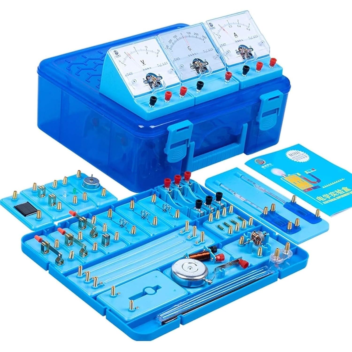 Kit for esperimenti elettromagnetici della Scuola Media, amperometro da 50+ circuiti
