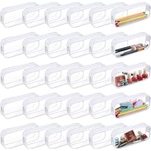 Sepamoon 30 Pcs Clear Pencil Pouches with Zipper, Multipurpose Pencil Cases Bulk, Waterproof Cosmetic Bags for School Supplies, Markers, Makeup Brushes, Travel Toiletries & Daily OrganizationWhite