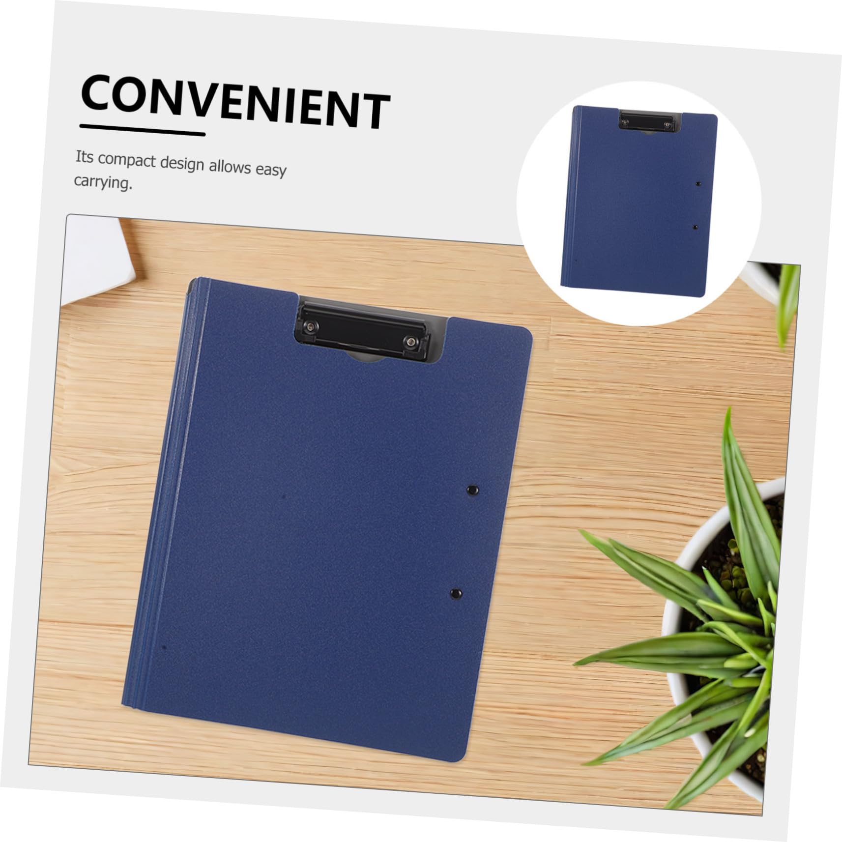 Mikikit 6 Szt. Częściowy Plastikowy Folder z Podwójnym Niskoprofilowym Klipsem Dwustronna Deska Do Pisania z Poziomym i Pionowym Trybem Przenośny Organizer Dokumentów Do Biura Szkoły i