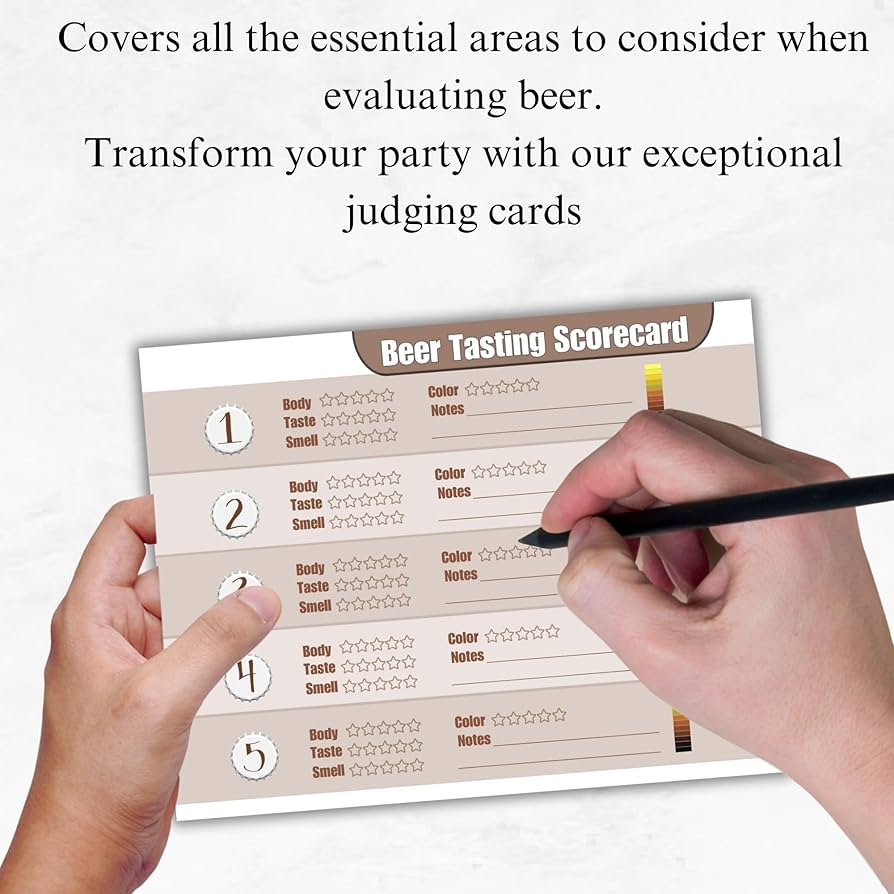 Amazon.com: Beer Tasting Scorecards – 25 Premium Beer Tasting Mats for Parties, BBQs & Breweries – Perfect for Tasting Beer Flights, Blind Tastings, Gifts & Summer Events : Handmade Products amazon-com-beer-tasting-scorecards-25-premium-beer-tasting-mats-for-parties-bbqs-breweries-perfect-for-tasting-beer-flights-blind-tastings-gifts-summer-events-handmade-products