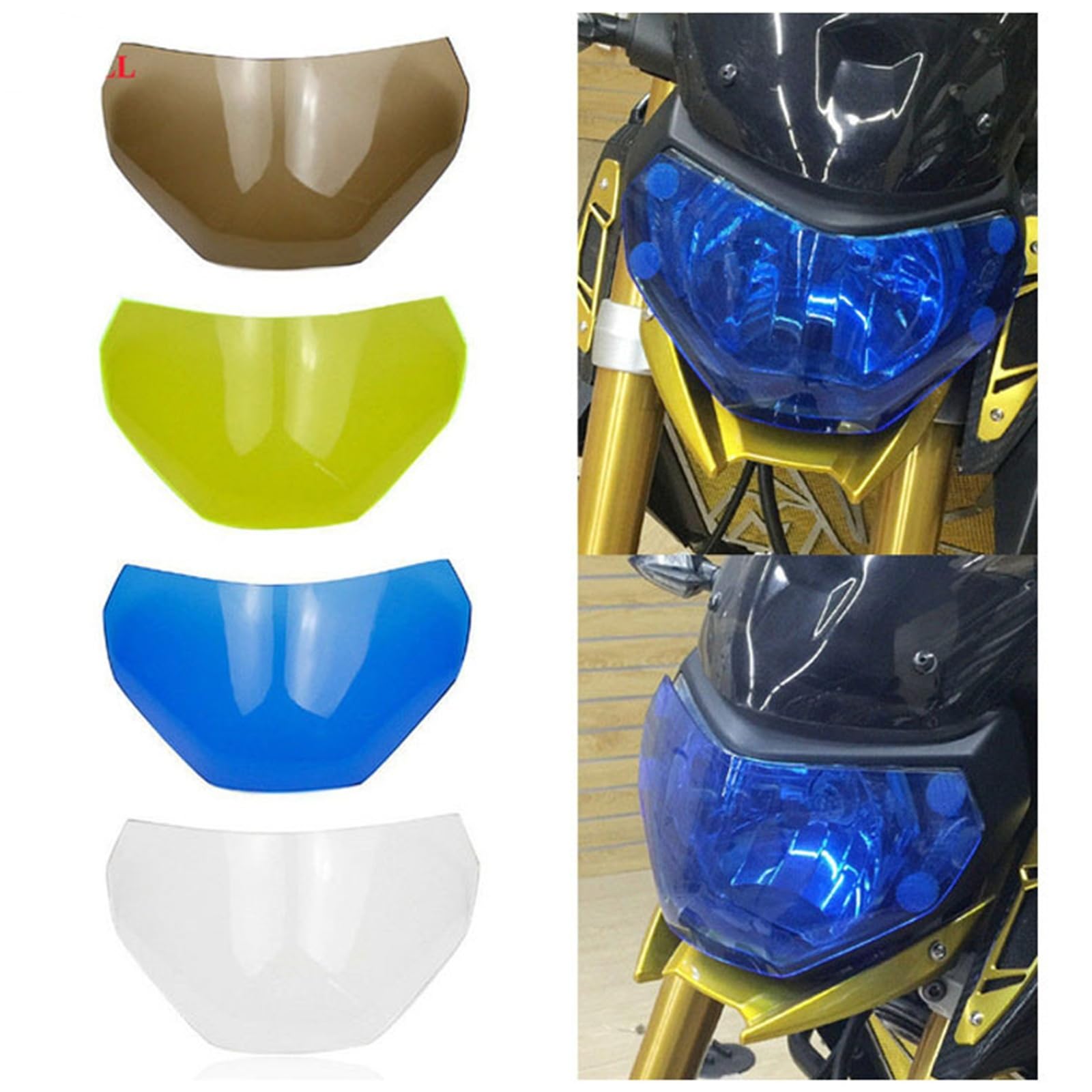 osłona reflektora motocykl Do Motocykla Do YAMAHA MT-09 MT-07 2013-2016 Osłona Reflektora Folia Ochronna Na Reflektor Osłona Lampy metalowy retro grill(Blue MT07)