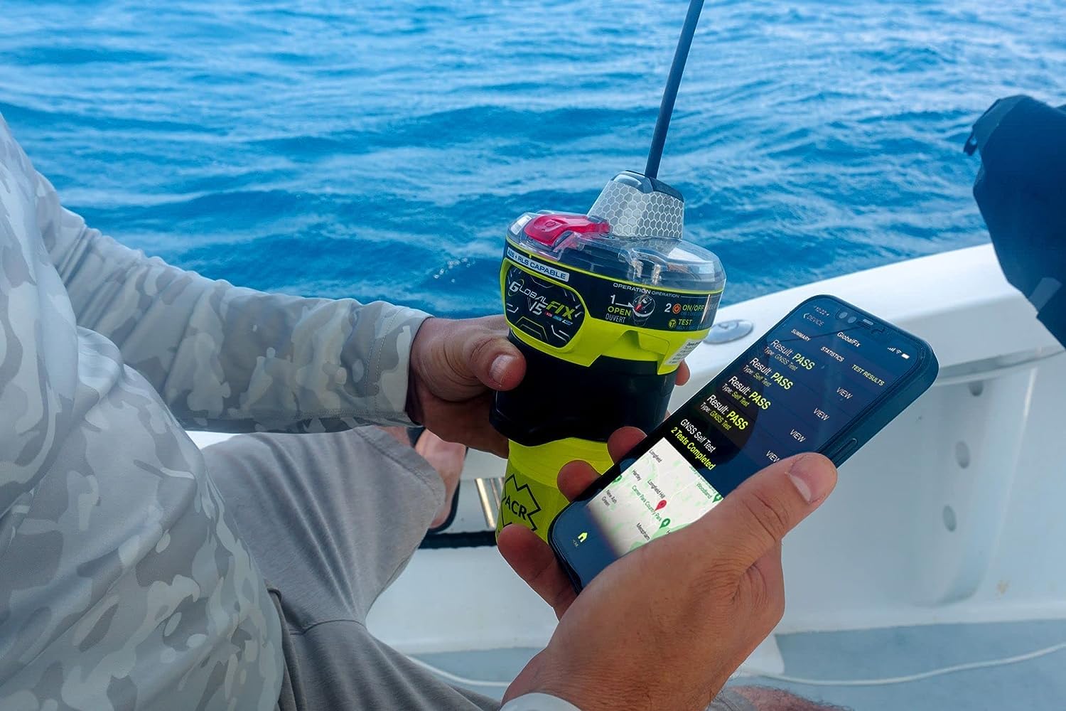 ACR EPIRB | EPIRB di emergenza satellitare da 406 MHz | Posizione GPS | Attivazione automatica | Resistente all'acqua | Compatta e affidabile | Programmazione personalizzata (V5 | CAT 2 | Manuale)