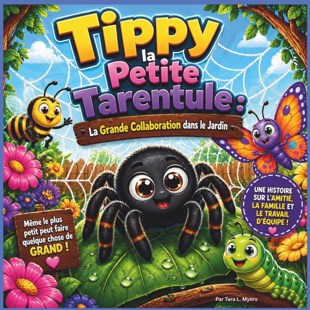Tippy la minuscule tarentule : La grande coopération dans le jardin arrière: La Grande Collaboration dans le Jardin : Une Histoire d’Enfants ... 2 à 7 ans (Children's Storybooks in French)