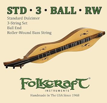 Folkcraft Mountain Dulcimer String Set, Ball Ends .012" .015" .024"RW