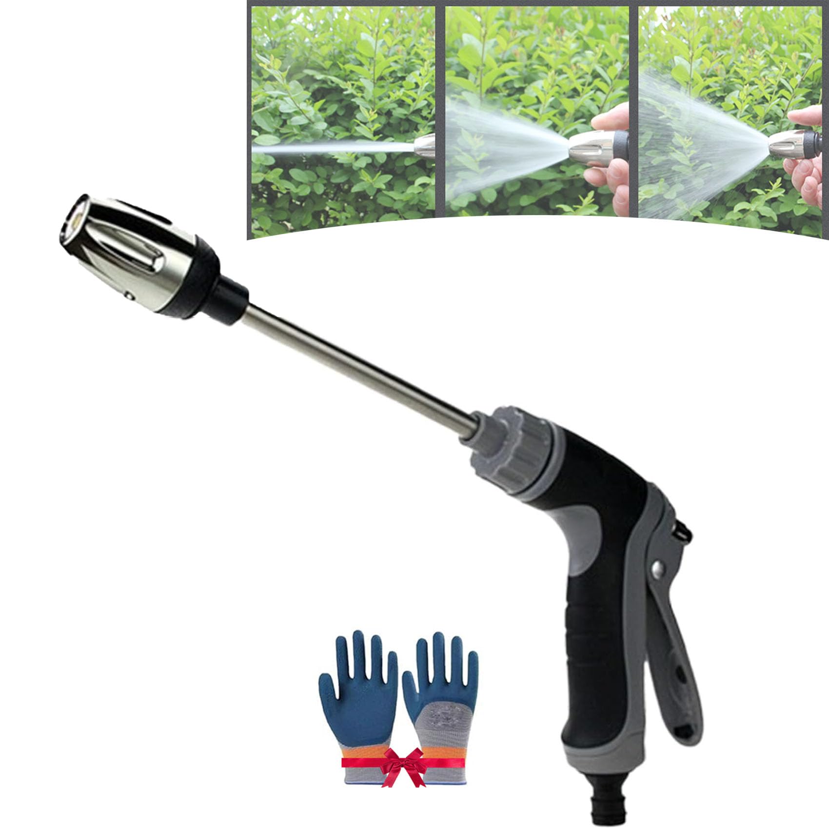 Pressure Washer, Hose Nozzle, Quick and Easy Installation, 360° Rotating for Three Spray Modes with Foam Pot, Compatible Compatible (Single)