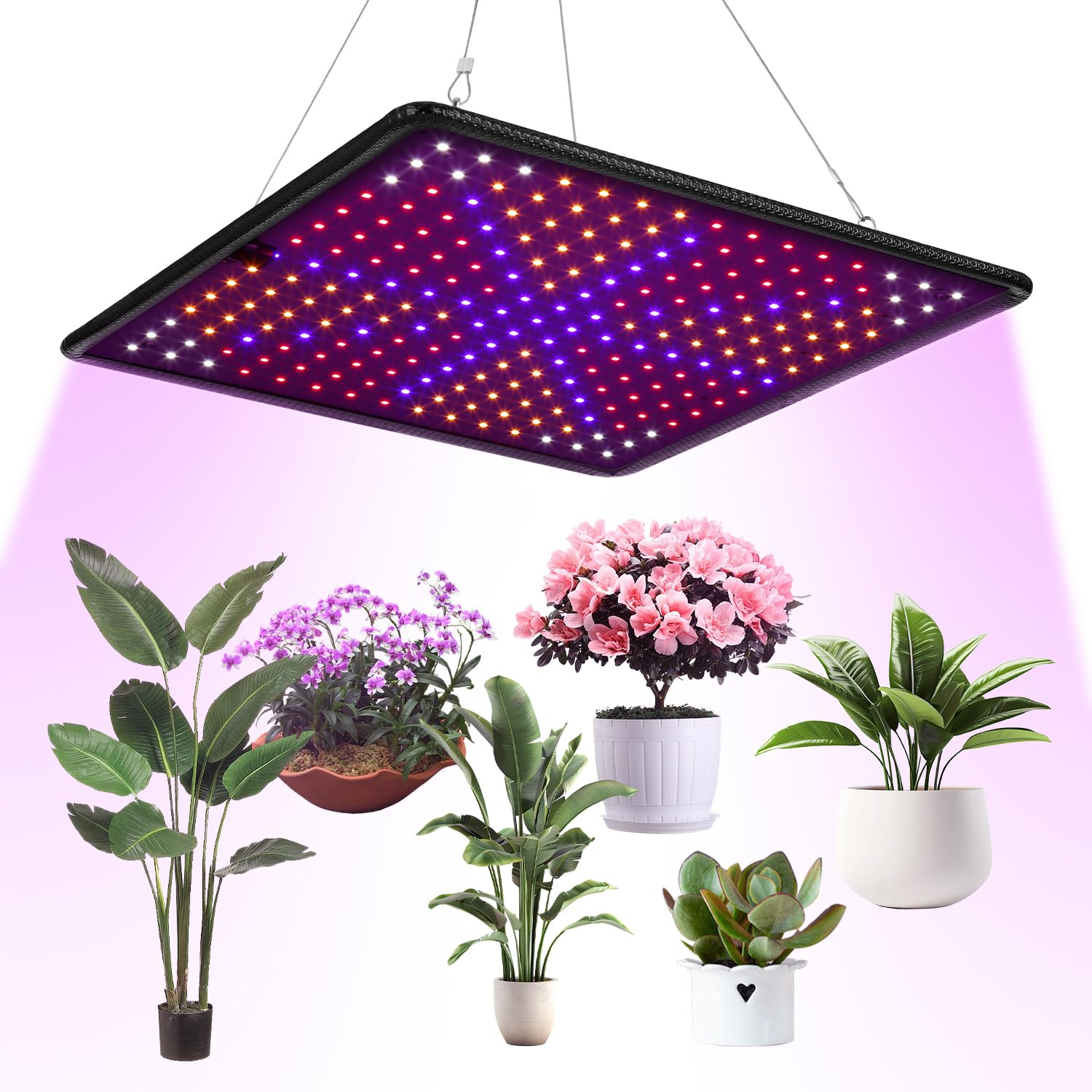 PERMUST Lámpara LED hortícola de crecimiento floreado 225 LED Grow Light Panel LED cultivo interior Spectre completo lámpara de crecimiento planta para plantas de crecimiento interior