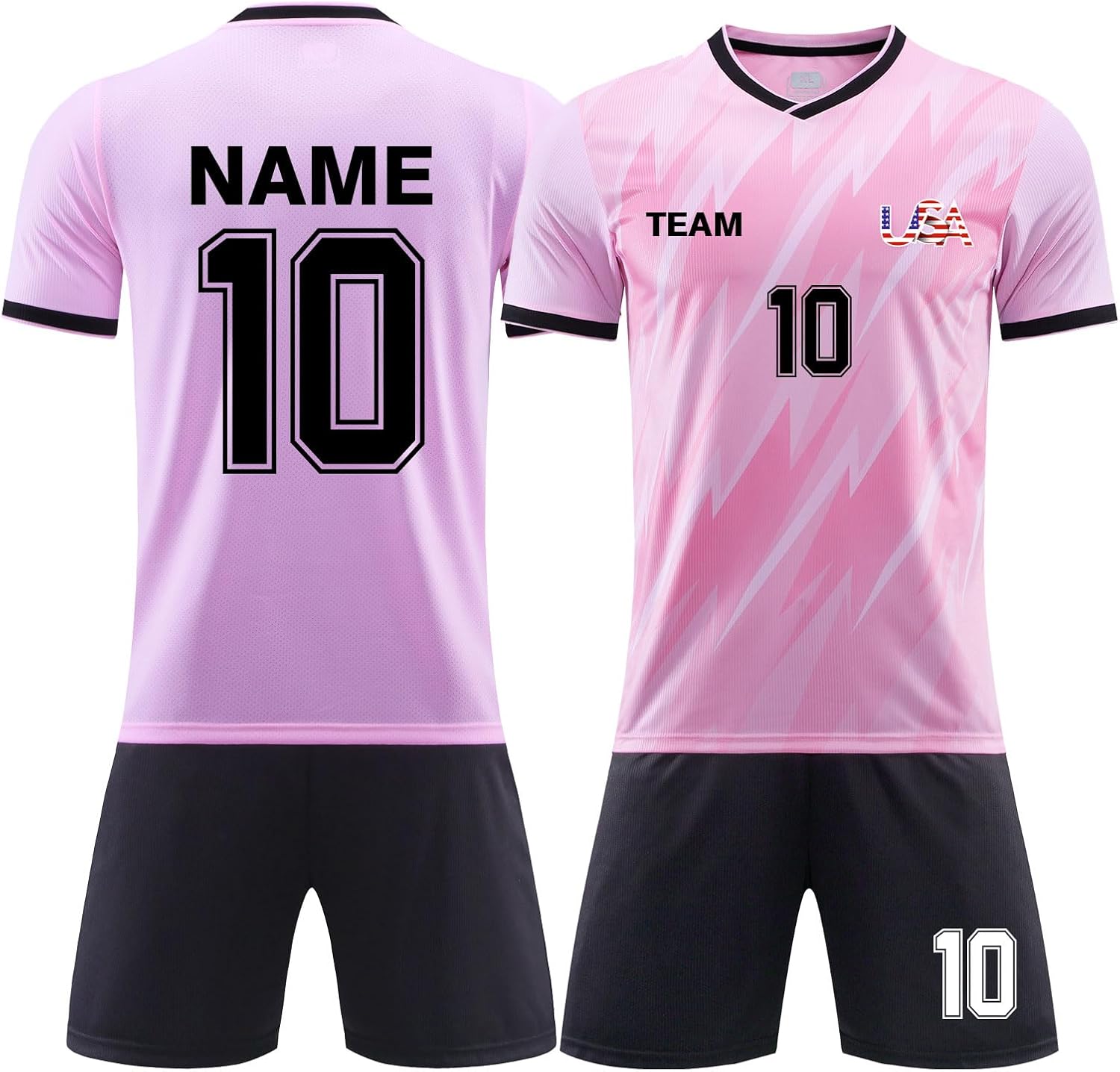LAIFU Personalized Soccer Jersey set for Kids Adults Custom Soccer Shirt Short with Name Number Team Logo