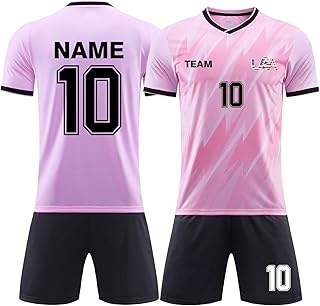 LAIFU Personalized Soccer Jersey set for Kids Adults Custom Soccer Shirt Short with Name Number Team Logo