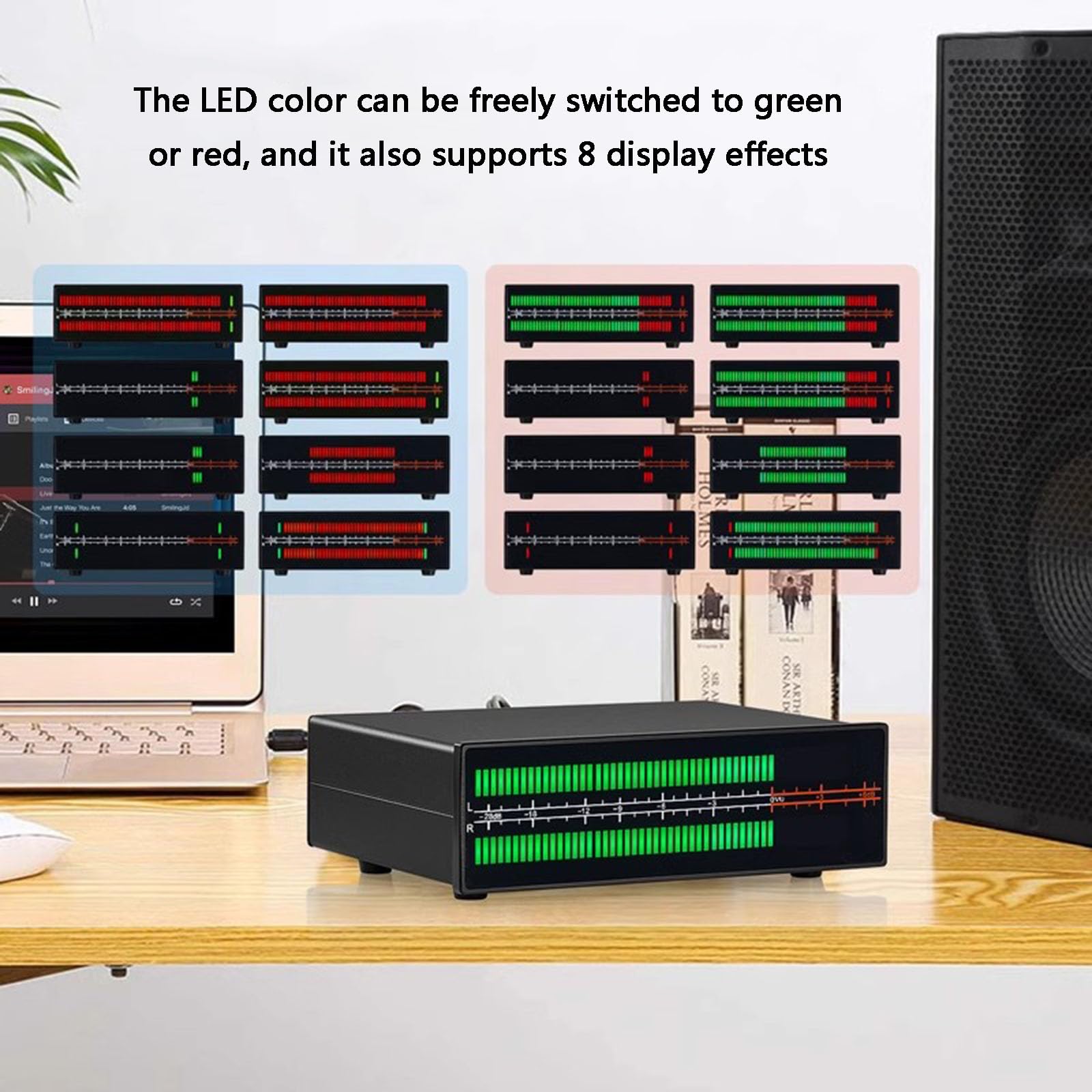 Musikspektrum-Anzeigeanalysator, Audio-/Stereoanzeige, Mit Led-Bildschirm, Echtzeit-Frequenzpegelanzeige, Fernbedienung, Für Elektronikliebhaber