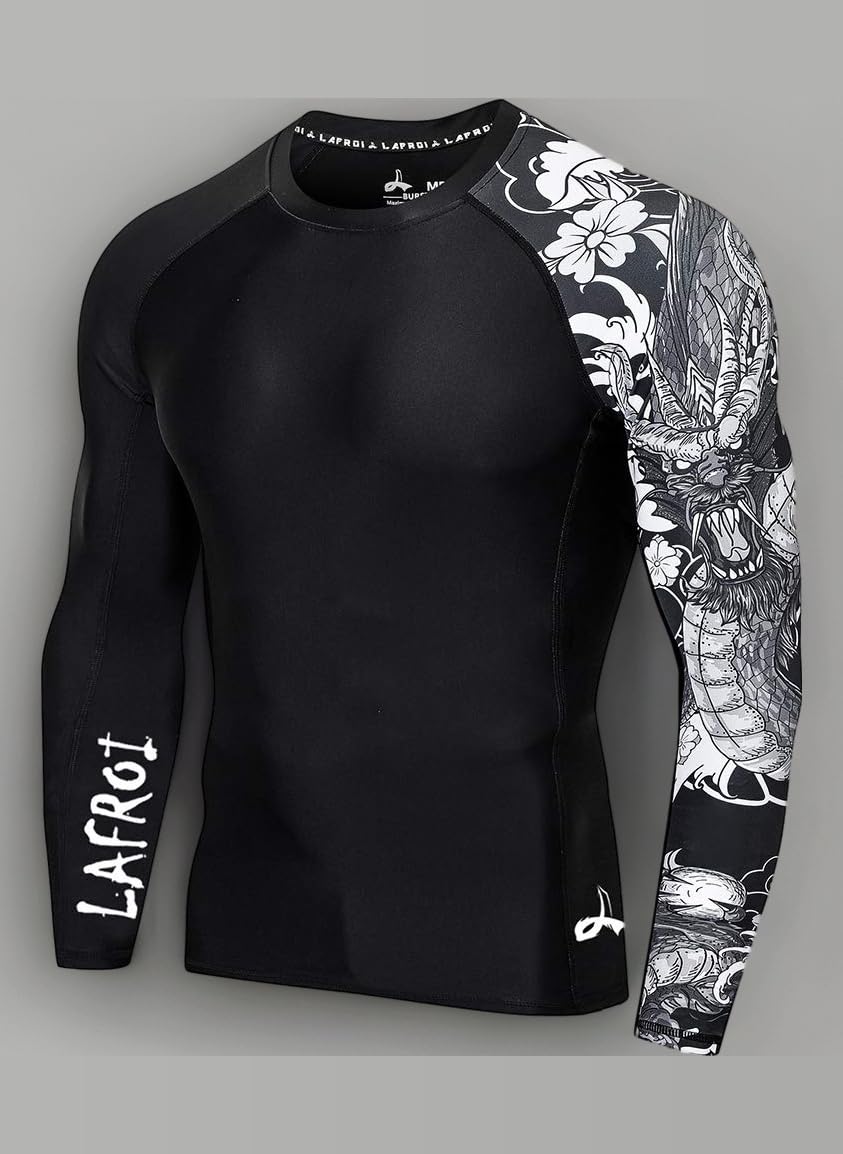 Men's Long Sleeve UPF 50+ Baselayer Skins Performance Fit Compression Rash Guard-CLYYB