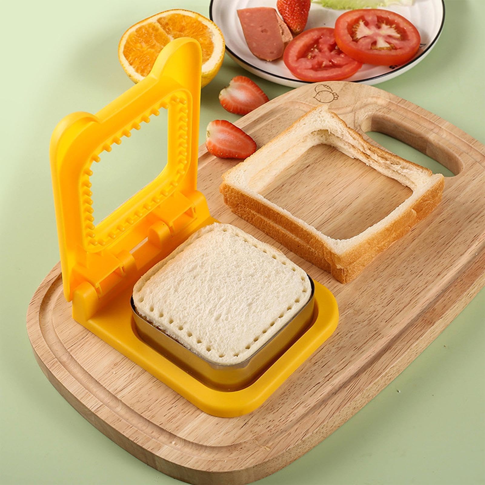 Décrouteur à Sandwich Au - Crêpière Aux Biscuits Coupe-Sandwich Carré En Forme D'accessoires De Boîte Lunch Pour Crêpes Biscuits, Fabricant Sandwichs Sandwich Cutter Scellant Des