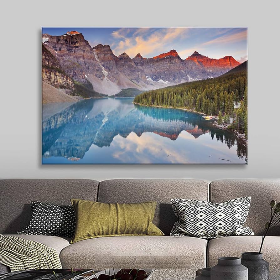 絵画 Red Mountain Amazon.com: Looife Landscape Canvas Wall Art, 40x30 Inch Red