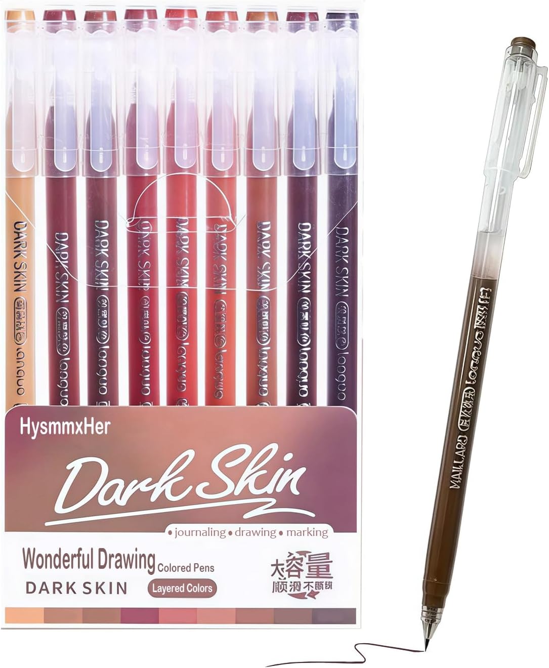 9 Colored Gel Pens Set, 0.6mm Fine Point for Black Paper & White Paper, Pens for Journaling, Adult Coloring Books, Bible, Drawing, Note Taking, Art & Journaling Supplies (Morandi-Sweet Color)