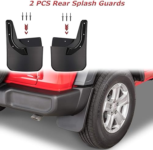 Miniatura 4 de Protectores de salpicaduras delanteros y traseros, guardabarros, aletas de barro para Jeep Wrangler JL JLU 2018 2019 2020 2021 2022 2023 Sahara