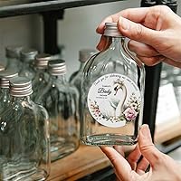 Vista 4 de Etiquetas personalizables con diseño de cisne, calcomanías de agradecimiento para negocios, 100 calcomanías de 2 x 2 pulgadas