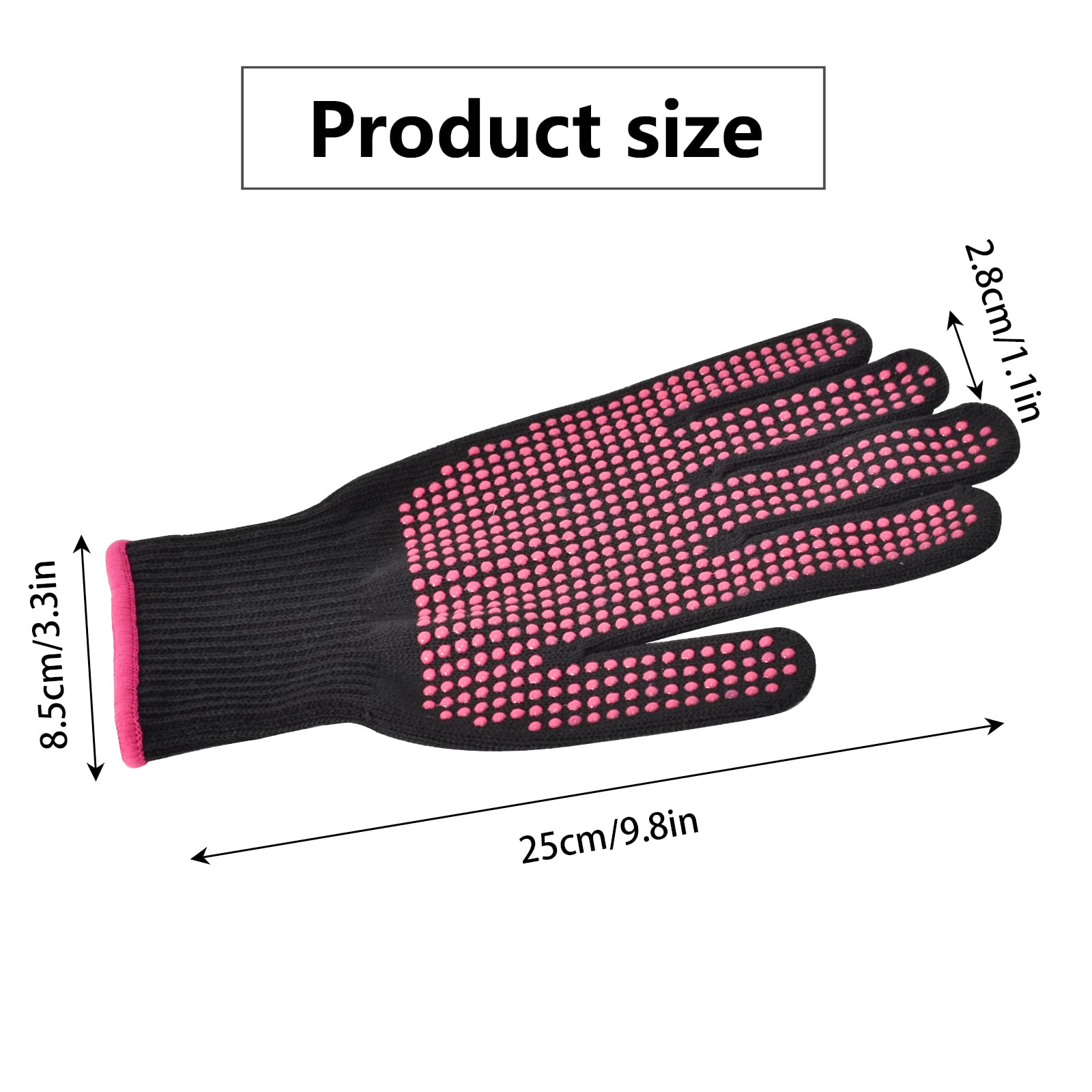 Gant de Coiffure Gants Résistants à la Chaleur pour la Coiffure Silicone Gants de Protection Ménagers Coiffure Gant Résistant à la Chaleur pour Friser les Cheveux Outils de Coiffure (1 pièce)