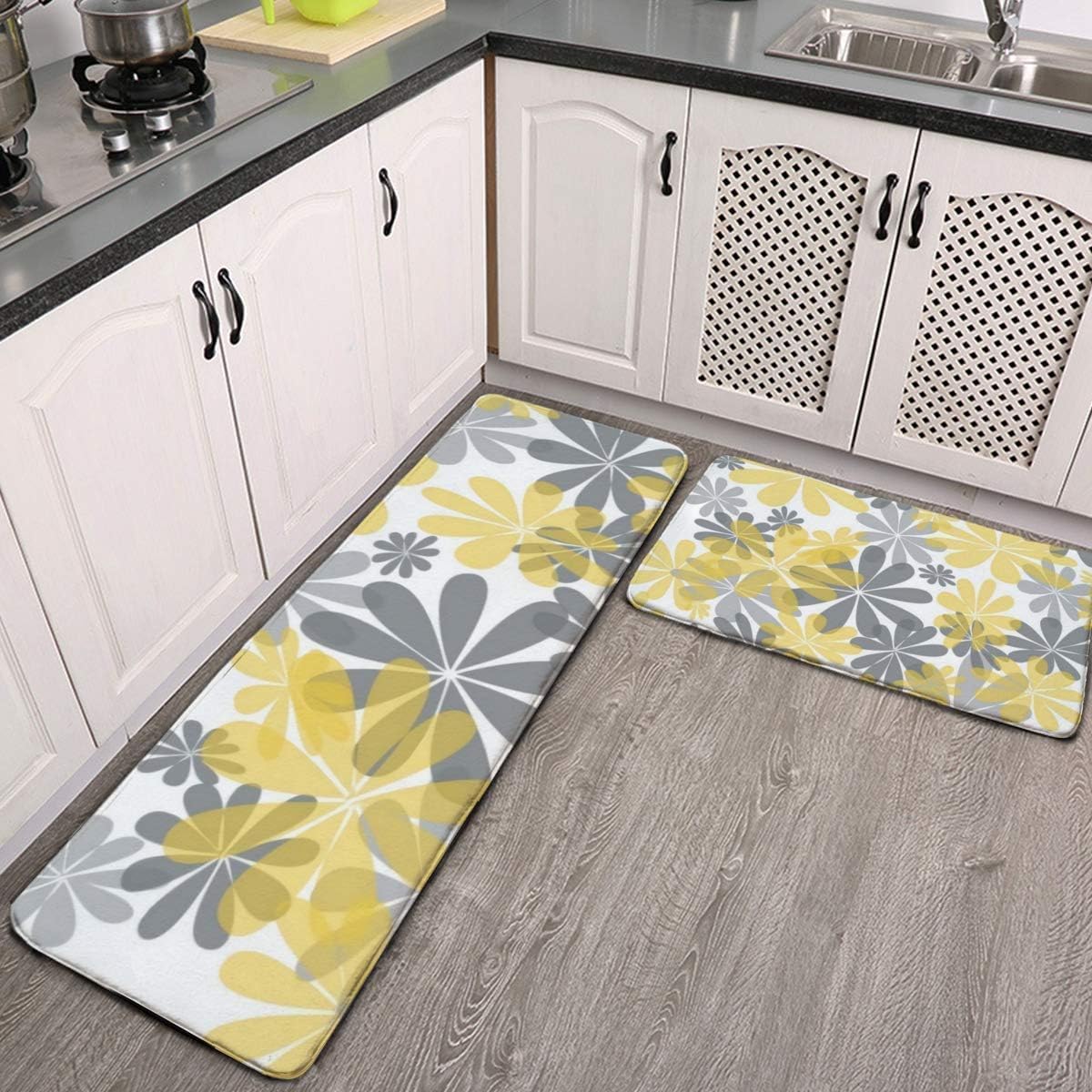 HomeCloud Rubber Kitchen Mats - Set of 2 -5