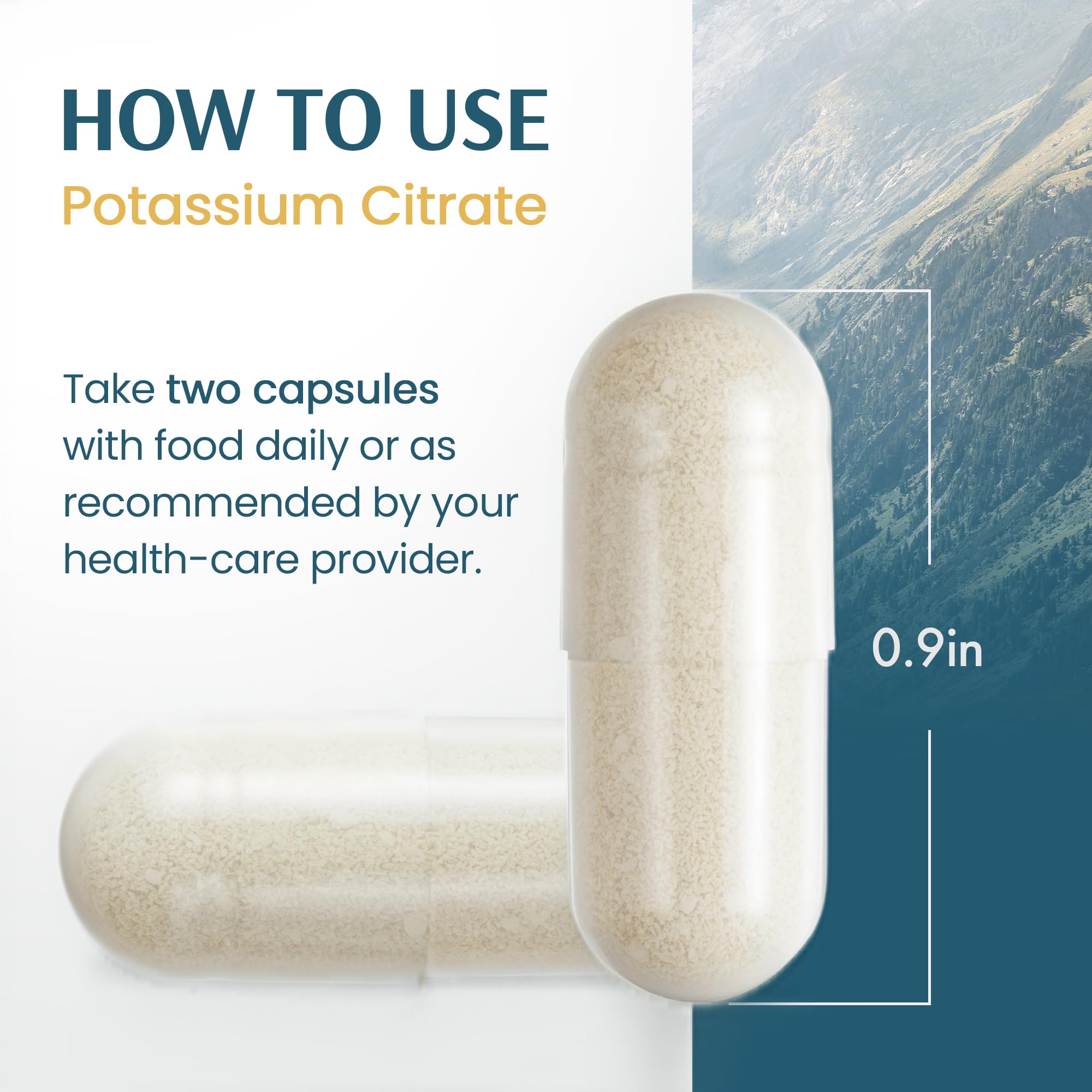 Vykee Nutrition Potassium Citrate Capsules Helps Electrolyte Balance 500 mg — Amazon image 5