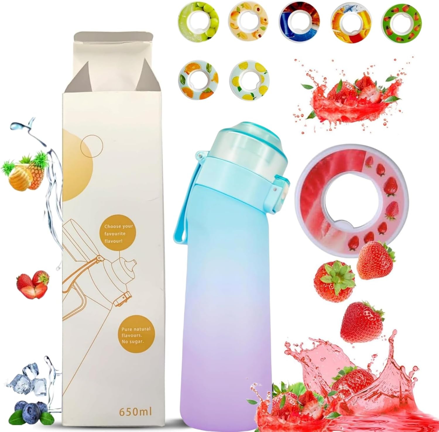 Air Up Water Bottle Starter Set, 650ML scented water bottle