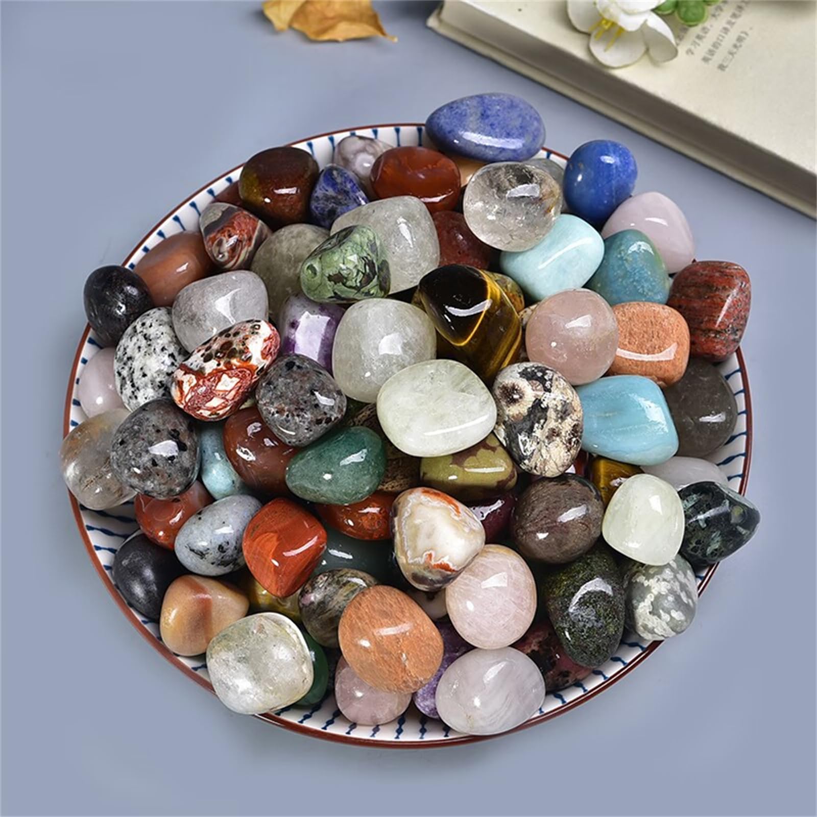 Pietre decorative semipreziose mix di pietre preziose per la mano, pietre preziose colorate, cristalli minerali (2-3 cm, 2000 g)