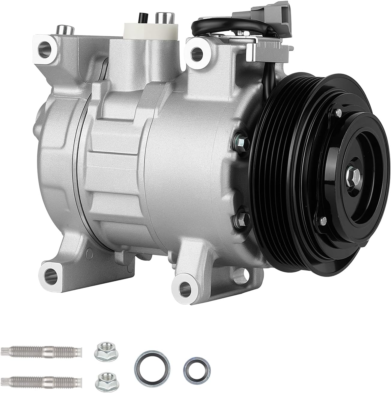 ILONPA New AC Air Conditioning Compressor with Clutch for Ram 1500 2014-2018 V6 3.6L, for 1500 Classic 2019 2020 2021 2022 V6 3.6L, 68158901AB 68158901AC