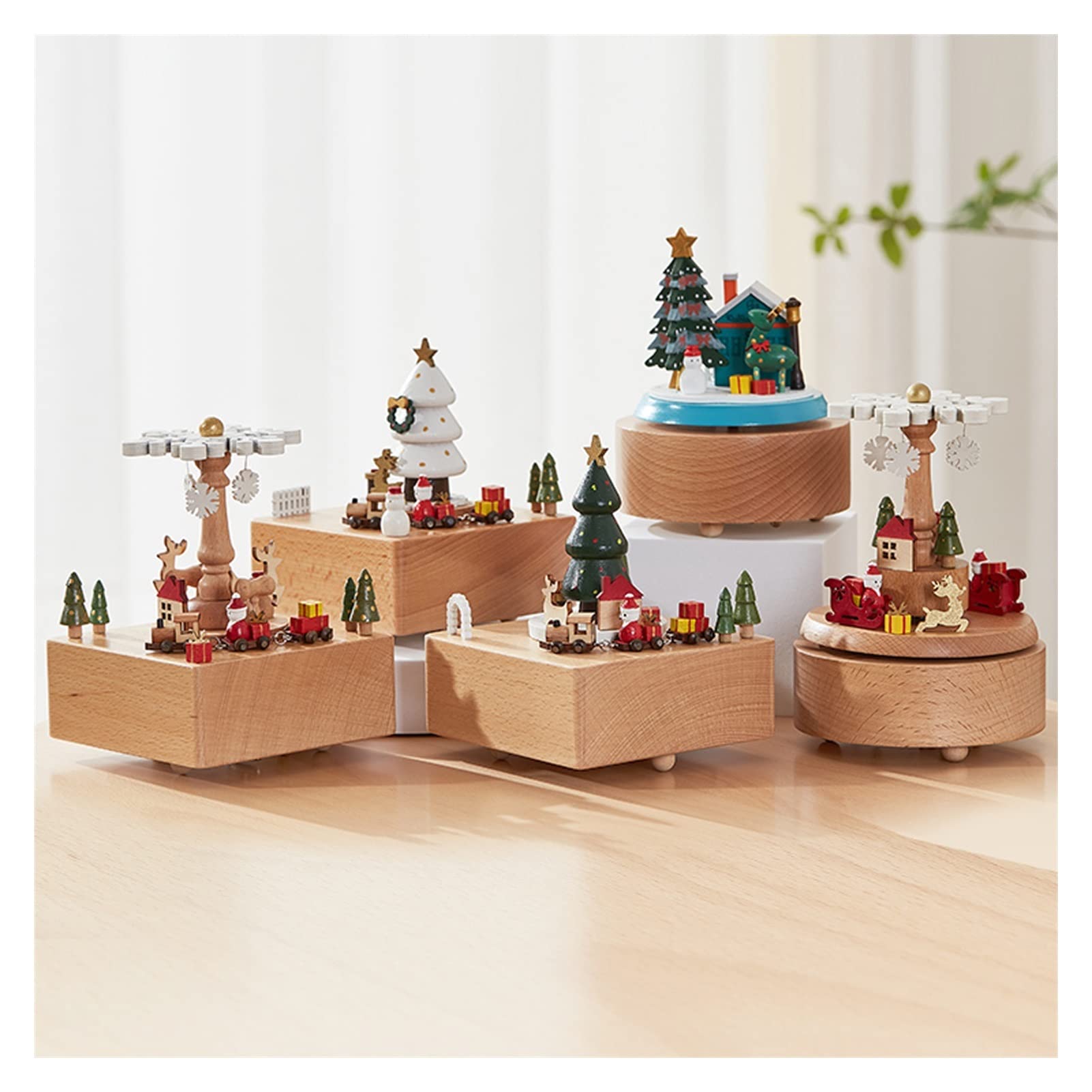 【新品】オルゴール　クリスマスボックス　プレゼント　サンタクロース　クリスマス スノーサンタ（18弁既製品） オルゴール プレゼント クリスマス ｜株式