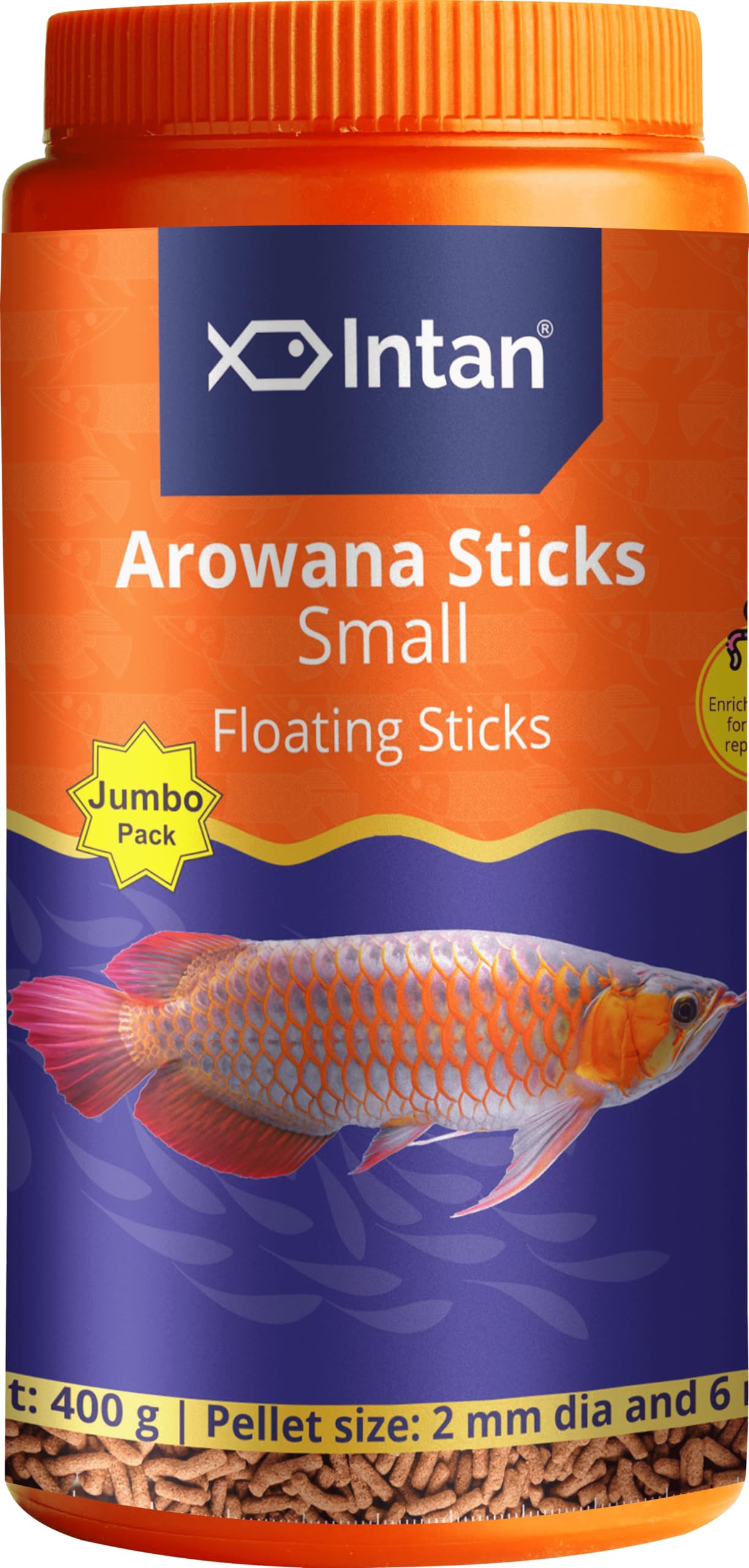Intan Aquatic Intan Arowana Sticks Fish Food | Small Floating Stick for Arowana Fish | Jumbo Pack 400 Gram Each, Pellet Size 2 mm Dia and 6 mm Length, Pack of 1 (B0D8BRZYTJ) Amazon Price History, Amazon Price Tracker