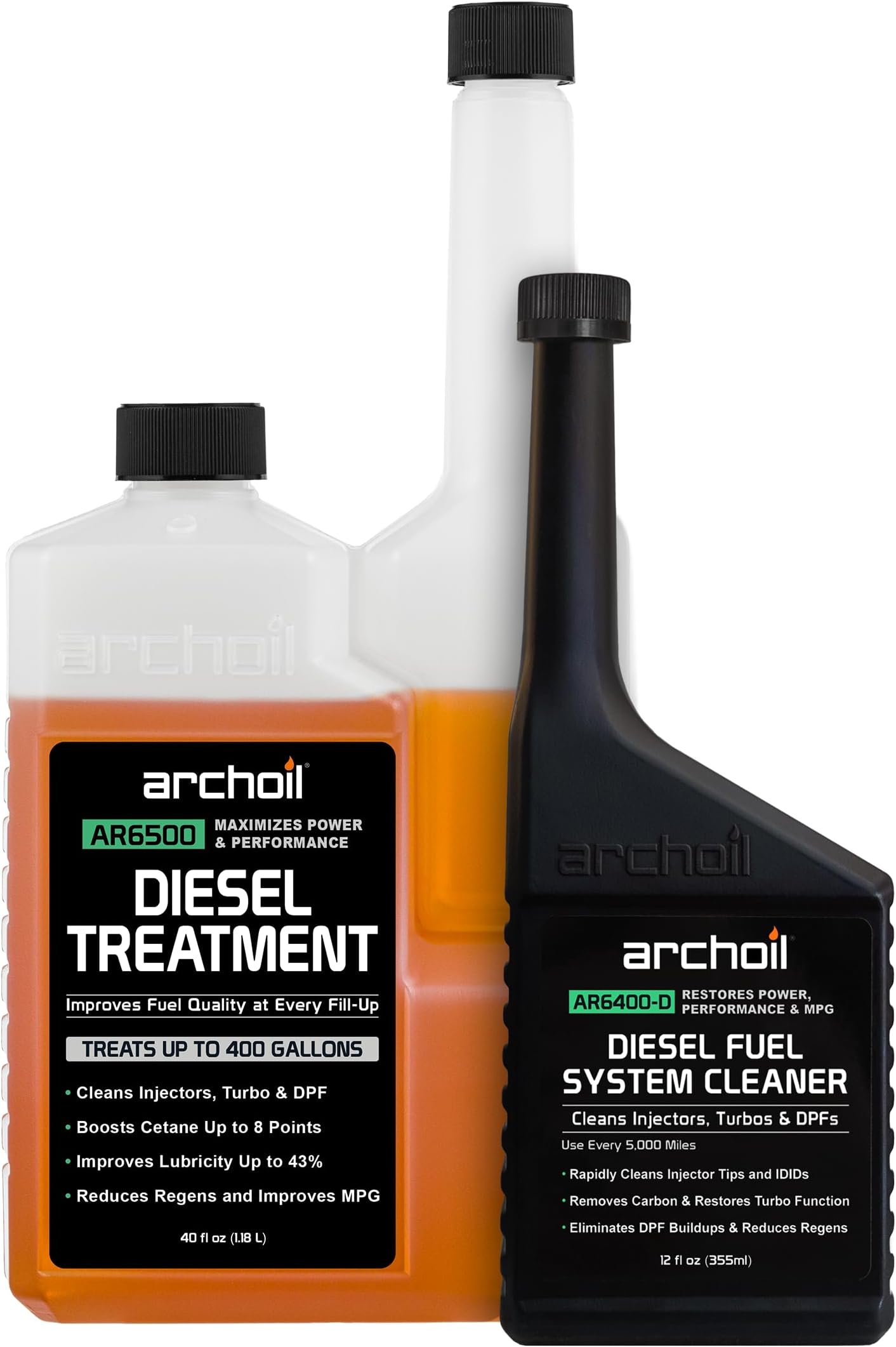 Archoil Fuel System Kit - AR6200 Fuel Treatment (16.9 oz) + AR6400-D Diesel Fuel System Cleaner