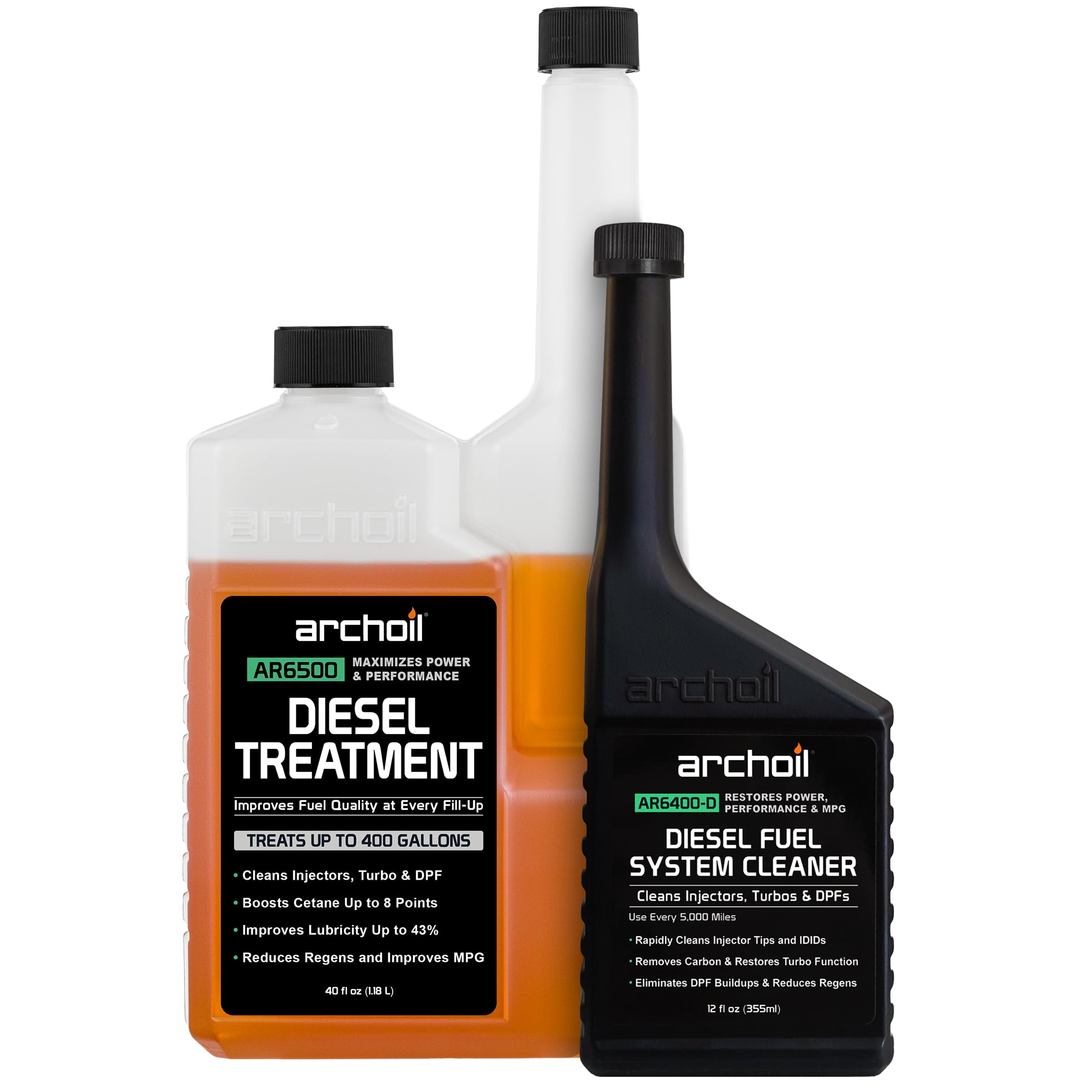 Archoil Diesel Fuel System Kit - AR6500 Diesel Treatment (40.6 oz) + AR6400-D Diesel Fuel System Cleaner