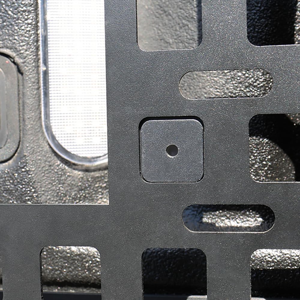 Syneticusa MOLLE Panel Mounting Bracket Base, Matte Black, Powder Coated Steel, for Fire Extinguisher, Gun Rack, Gas Can Holder, 4-Pack