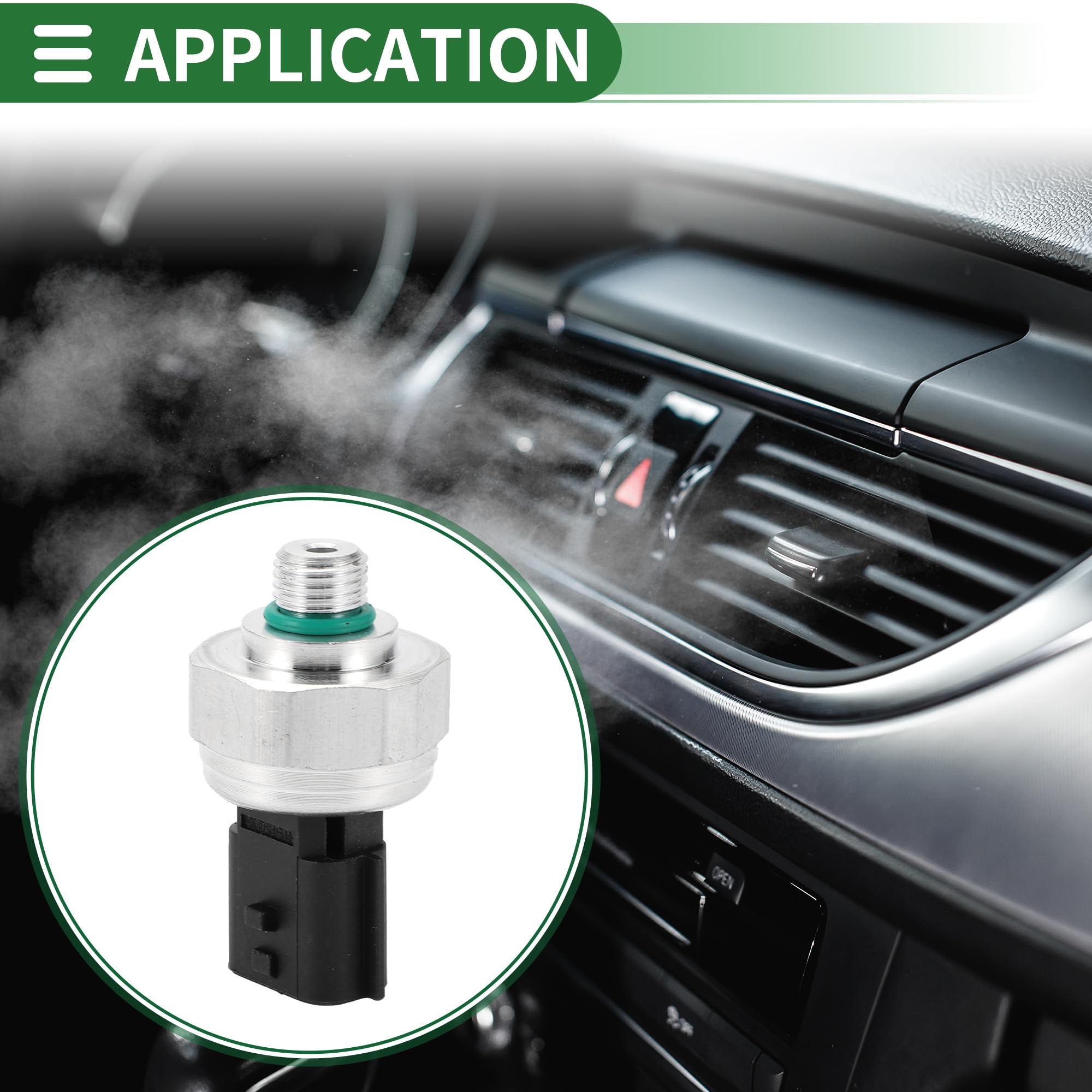 Motoforti Capteur De Pression Climatisation Pour Renault Scenic 10-12 1pc | Matériau: Plastique,Métal, Couleur: Noir, Tension: 12V, Température: -40~135℃, 3 Broches, OE: 921361722R/921366801R