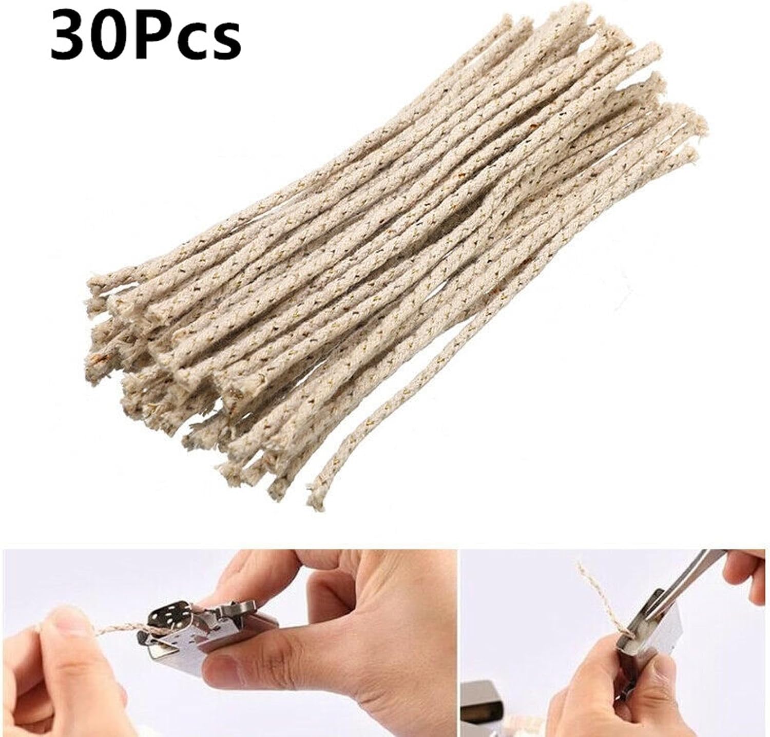 30PCS Cotton Core Wick Thread Replacement for Oil Lamps Lanterns Part