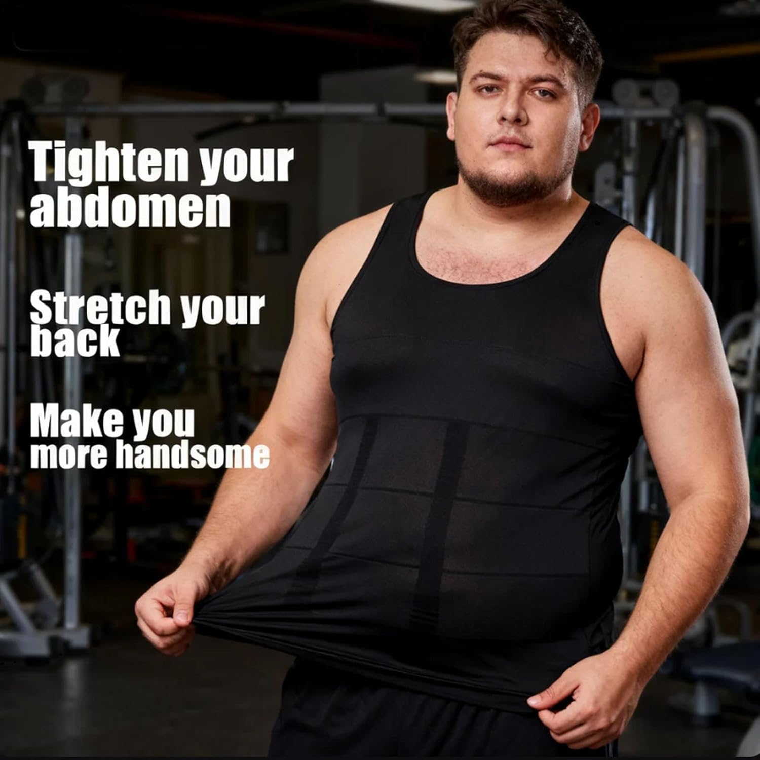 Shaping Tank Men 2.0 Compression Shirt Shapewear Workout Tops Breathable Shaper Vest Abs Abdomen Undershirt - Image 3