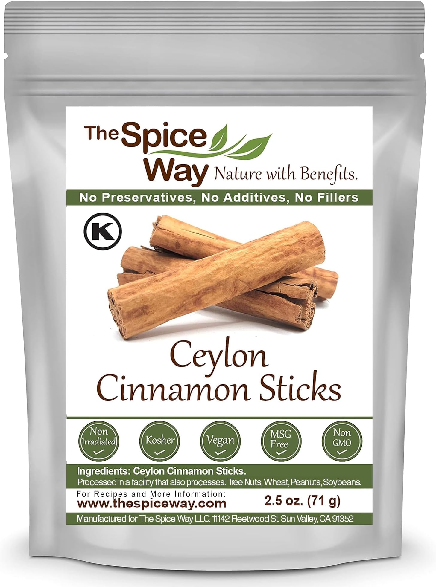 The Spice Way True Cinnamon Sticks - Ceylon Cinnamon stick 2.5 oz