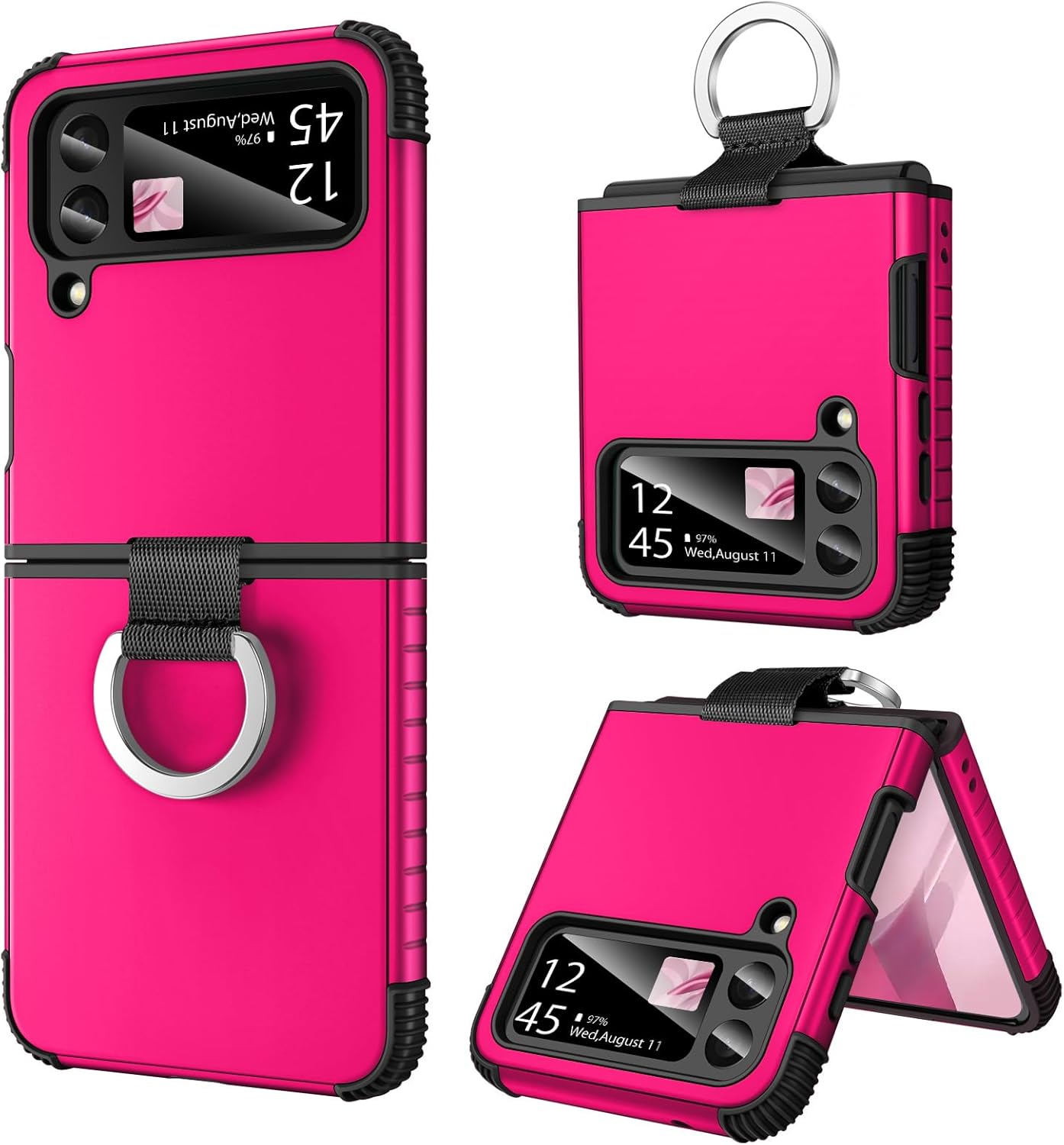 GaoBao Samsung Galaxy Z Flip 4 Case, Z Flip 4 Case with Ring, Slim Fit