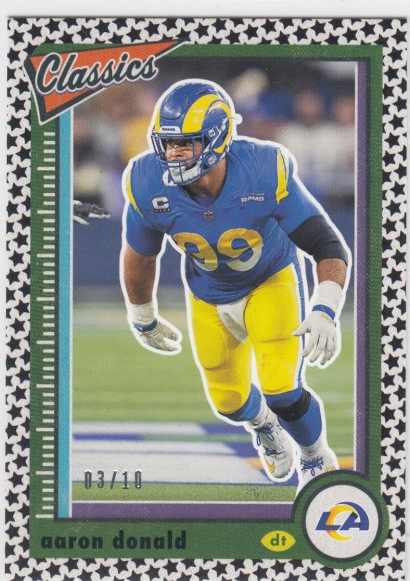 Football Trading Card NFL 2022 Panini Classics Premium Edition Stars #56 Aaron Donald NM Near Mint 3/10 Rams