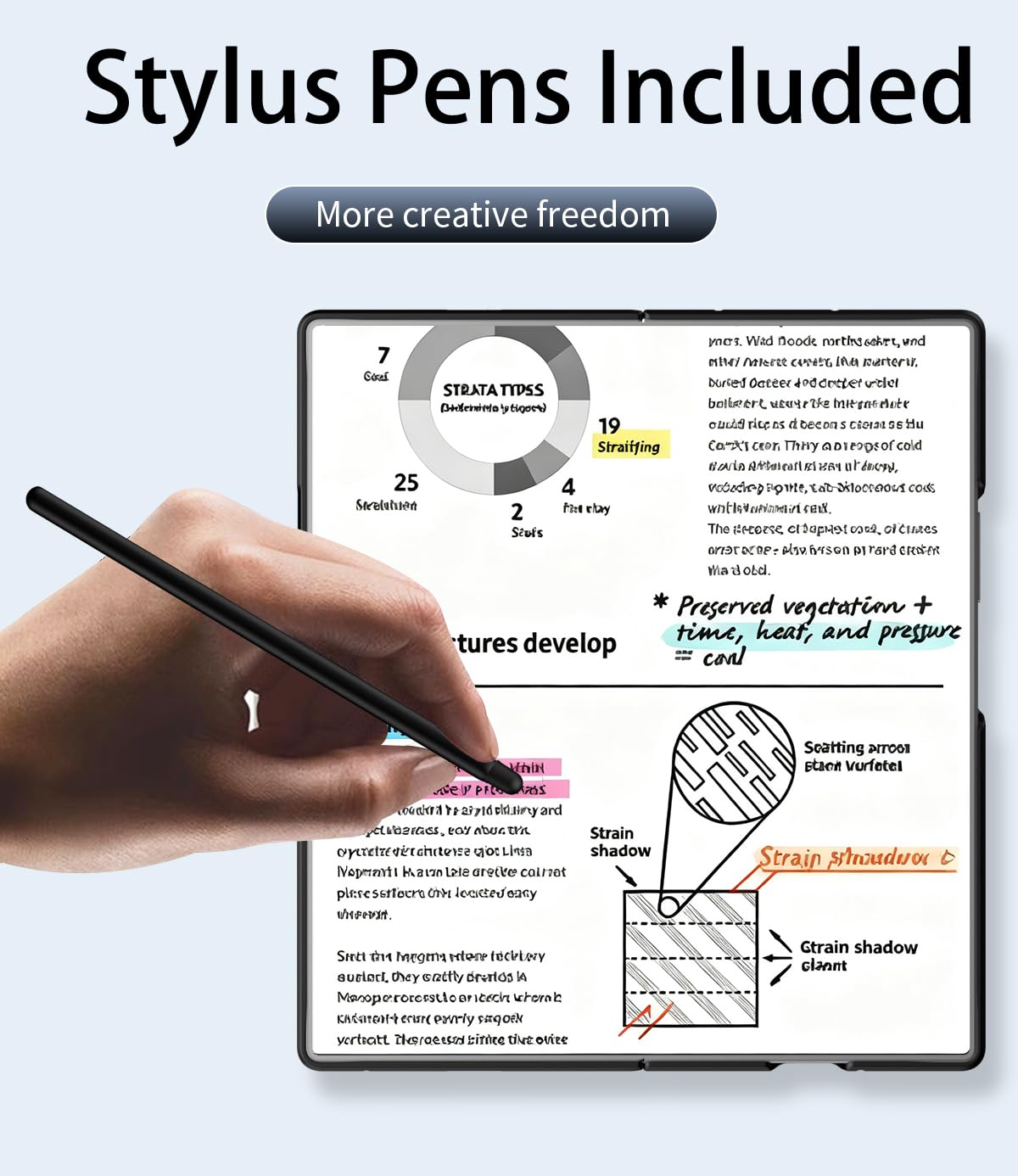 Custodia per Galaxy Z Fold 7 con supporto, protezione per lo schermo frontale, slot per S Pen, protezione per cerniera, custodia per Samsung Galaxy Z Fold7 con penna stilo-Blu scuro