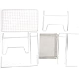 Portable BBQ Grill | Stainless Steel Folding Grill with Baking Net | Outdoor Camping Stove for Picnic/Backyard/Beach | Non - Corrosive & Large Capacity