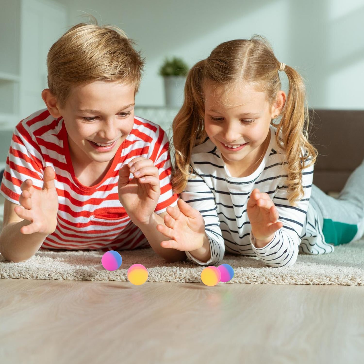 200 Stück Flummis 27mm, bunt gemischt, Flummies für Kinder, Gummiball Flummi, Bunte Flummis Gummibälle, Flummibälle für Kindergeburtstag, Party