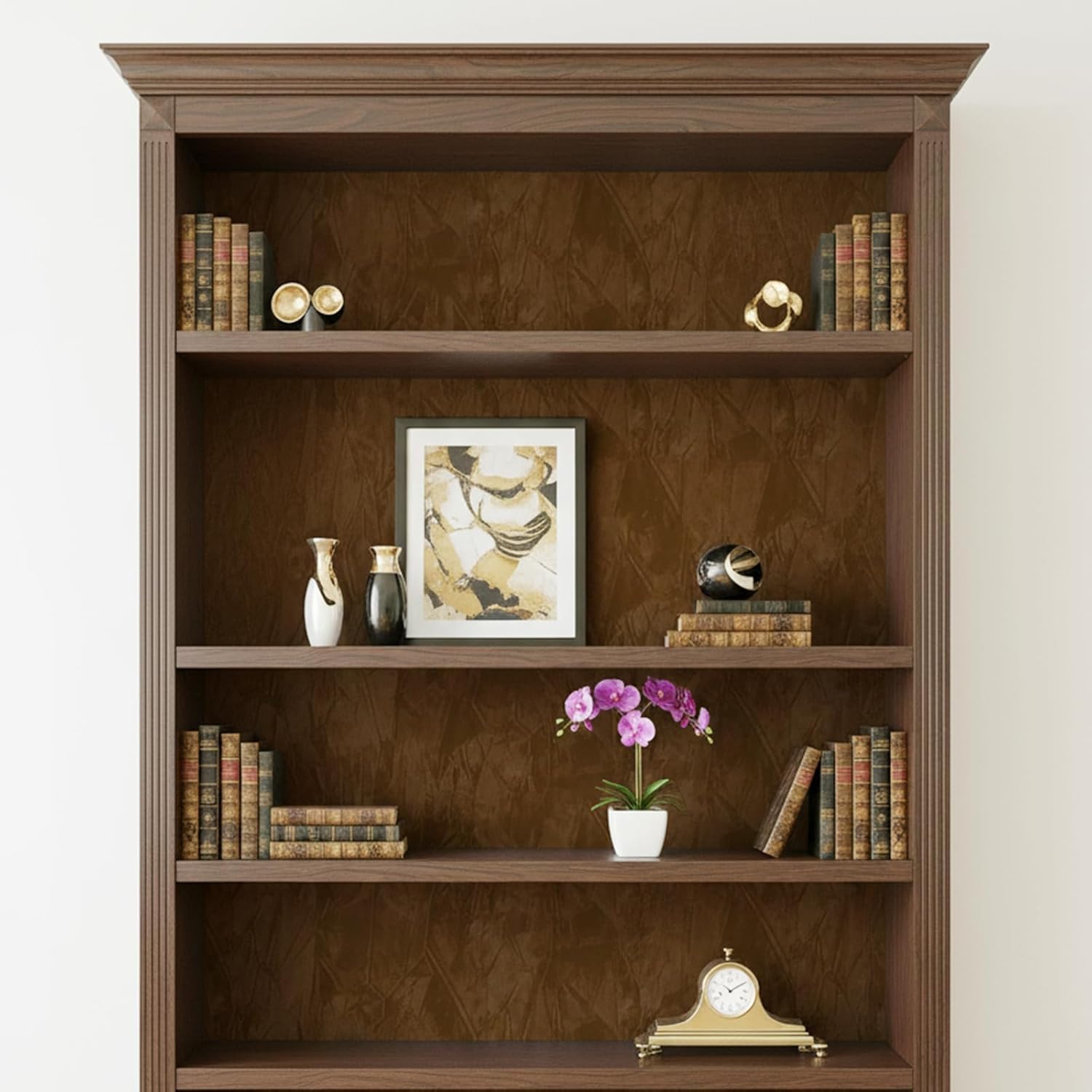 ReWallpaper 24in x 16.5ft Brown Velvet Wallpaper Peel and Stick Luxury Velvet Fabric Wall Covering Removable Soft Textured Flocked Contact Paper for Cabinets Bedroom Headboard Living Room Accent Walls