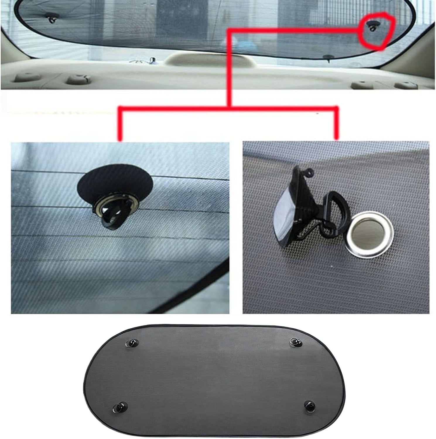 Car Back Window Shade, Rear Mesh Sunshade, Lightweight UV Blocking Cover for Vehicle Glass, Heat-Resistant Rear Window Shade for Privacy, Mesh Sunshade, Truck Car Interior Accessory