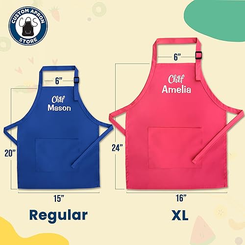 Miniatura 2 de Delantal personalizado para niños  Tamaños de delantal para niños o niños pequeños  Elección de color e hilo