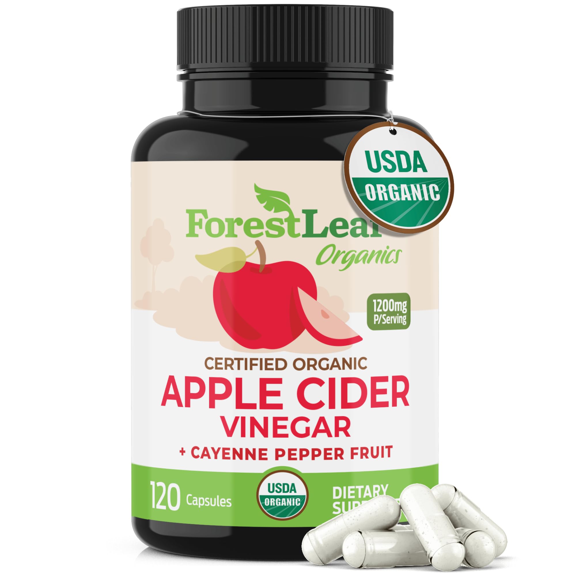 Organic Apple Cider Vinegar Pills - 1200mg