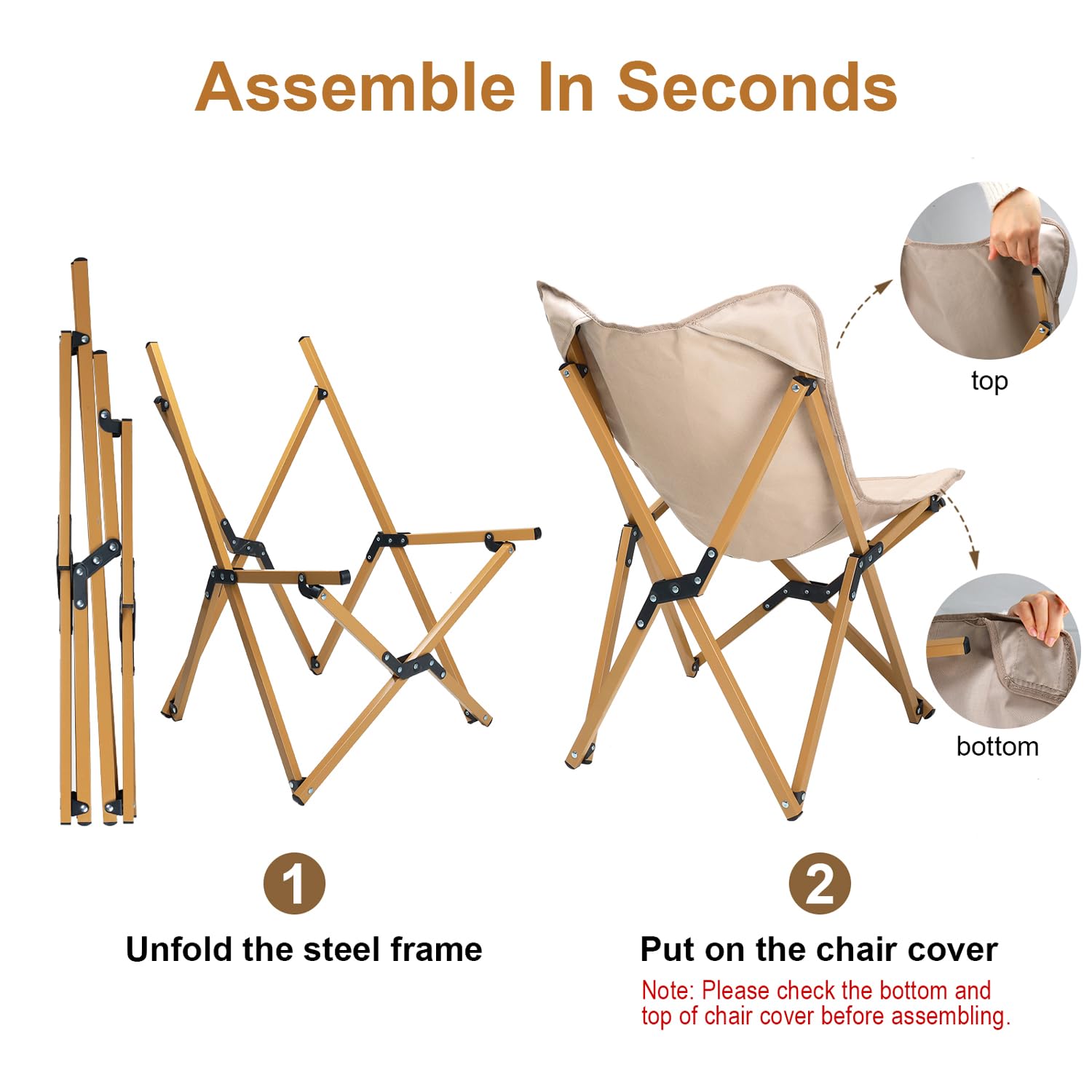 Sedia Da Campeggio Pieghevole Con Tasche - Sedia Portatile Per Spiaggia, Pesca E Giardino - Foto 4