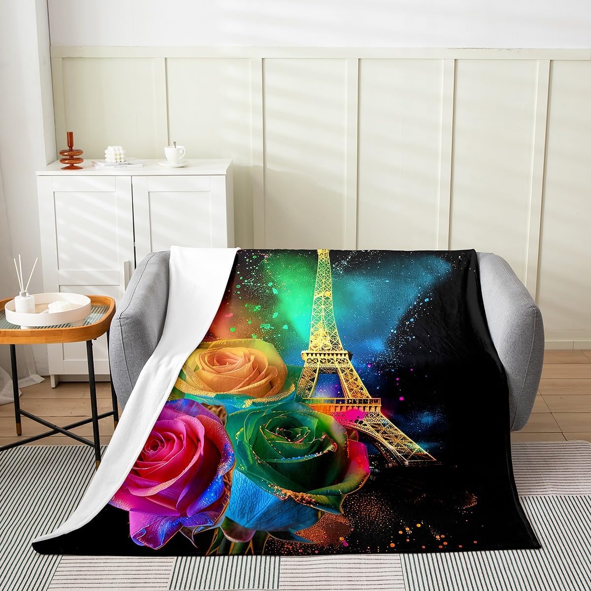 Erosebridal Red Ladybug Throw Blanket,Cute Beetle Blanket for Kids Girls Boys,Cartoon Ladybird Flannel Blanket Queen 90X90,Drops Nature Wild Animal Bed Blanket Breathable Bedroom Decor