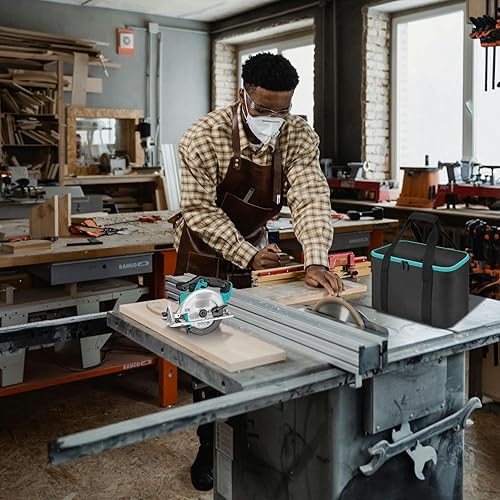 Miniatura 8 de Bolsa de herramientas universal para sierra circular DEWALT 20V MAX de 6.5 pulgadas DCS391B/DCS565B, para Makita XSS02Z 18V Sierra Circular, solo