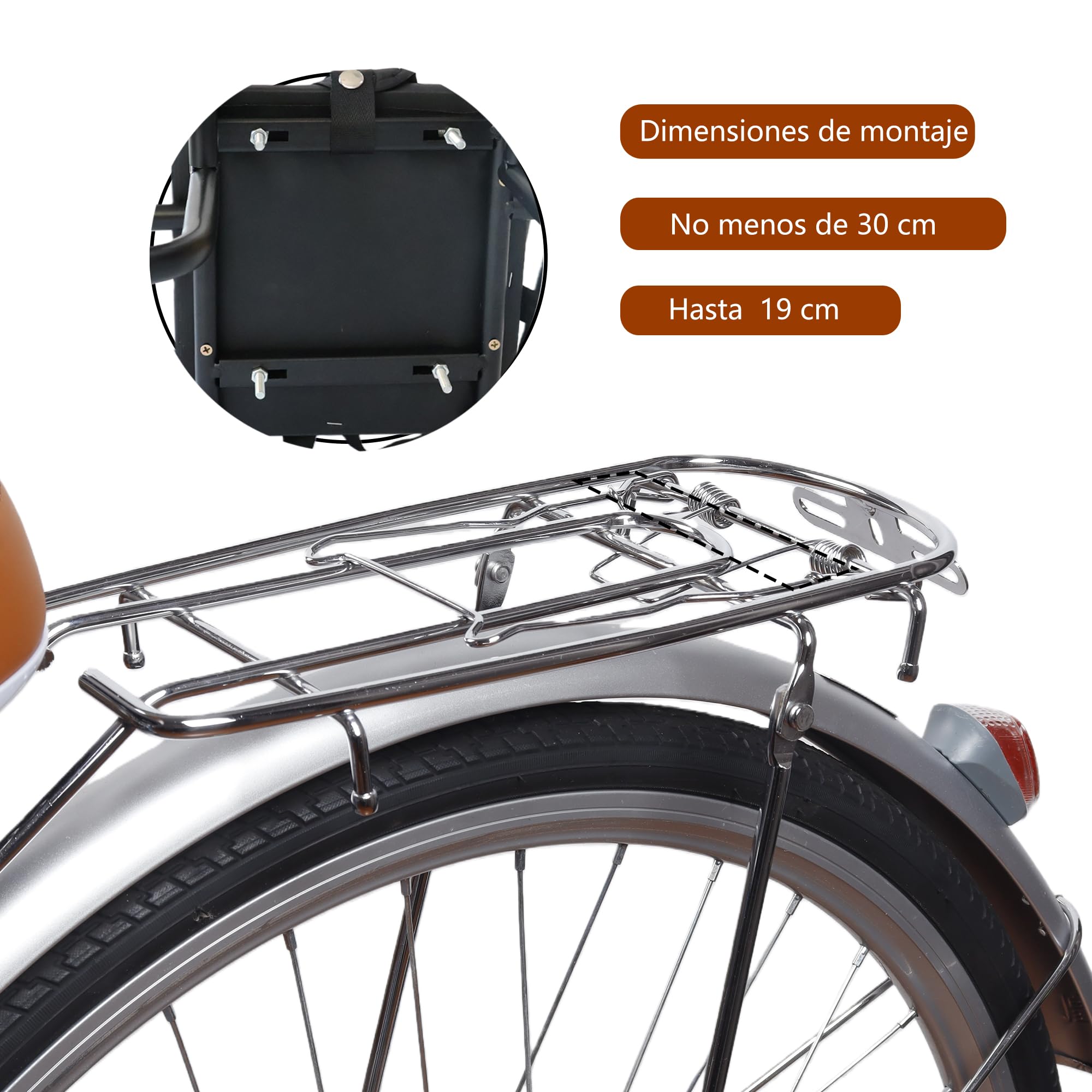 QMD Asiento Trasero para Bicicleta Infantil, Asiento para Bicicleta Infantil con Pedales, Respaldo y pasamanos, diseñado para niños de 18 Meses a 8 años, fácil instalación.